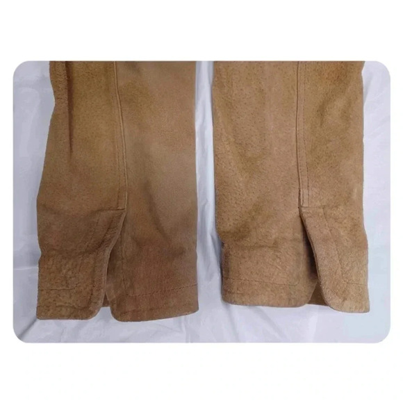 Atmosphere 100%  Leather Tan Suede Jacket Size Large - Picture 6 of 11